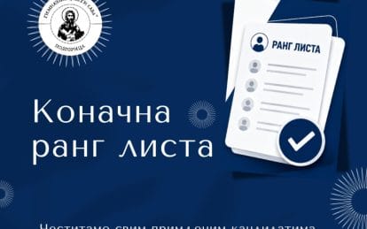Upis U Prvi Razred Rang Lista Nakon Posljednjeg Dana Upisa